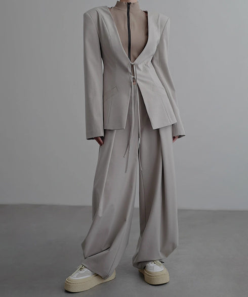 Collarless Jacket